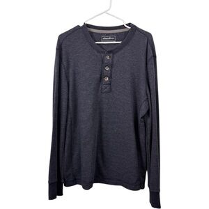 Eddie Bauer Outdoor Size Small Thick Thermal Henley long Sleeve 1/4 Button